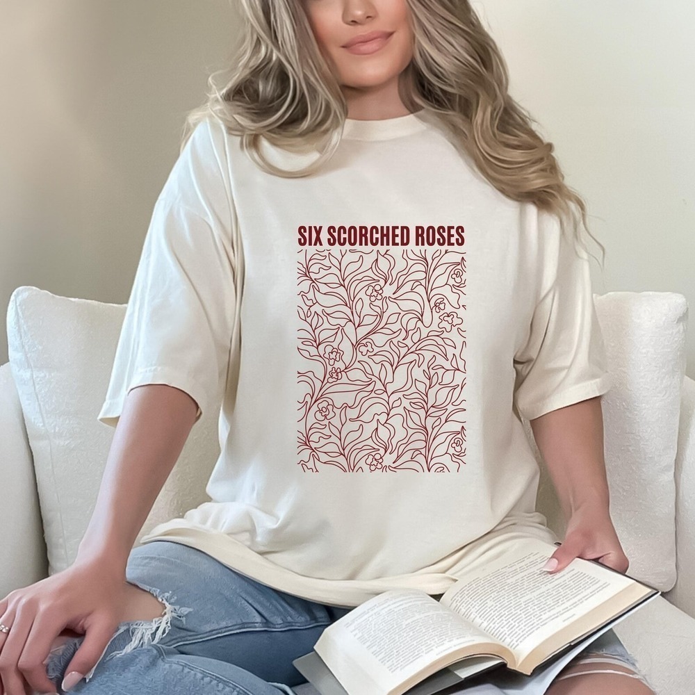 Six Scorched Roses Crown Of Nyaxia Bookish Fantasy Unisex T-Shirt